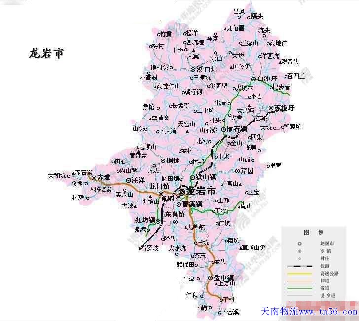 東莞到龍巖市地圖 www.ybxhd.com